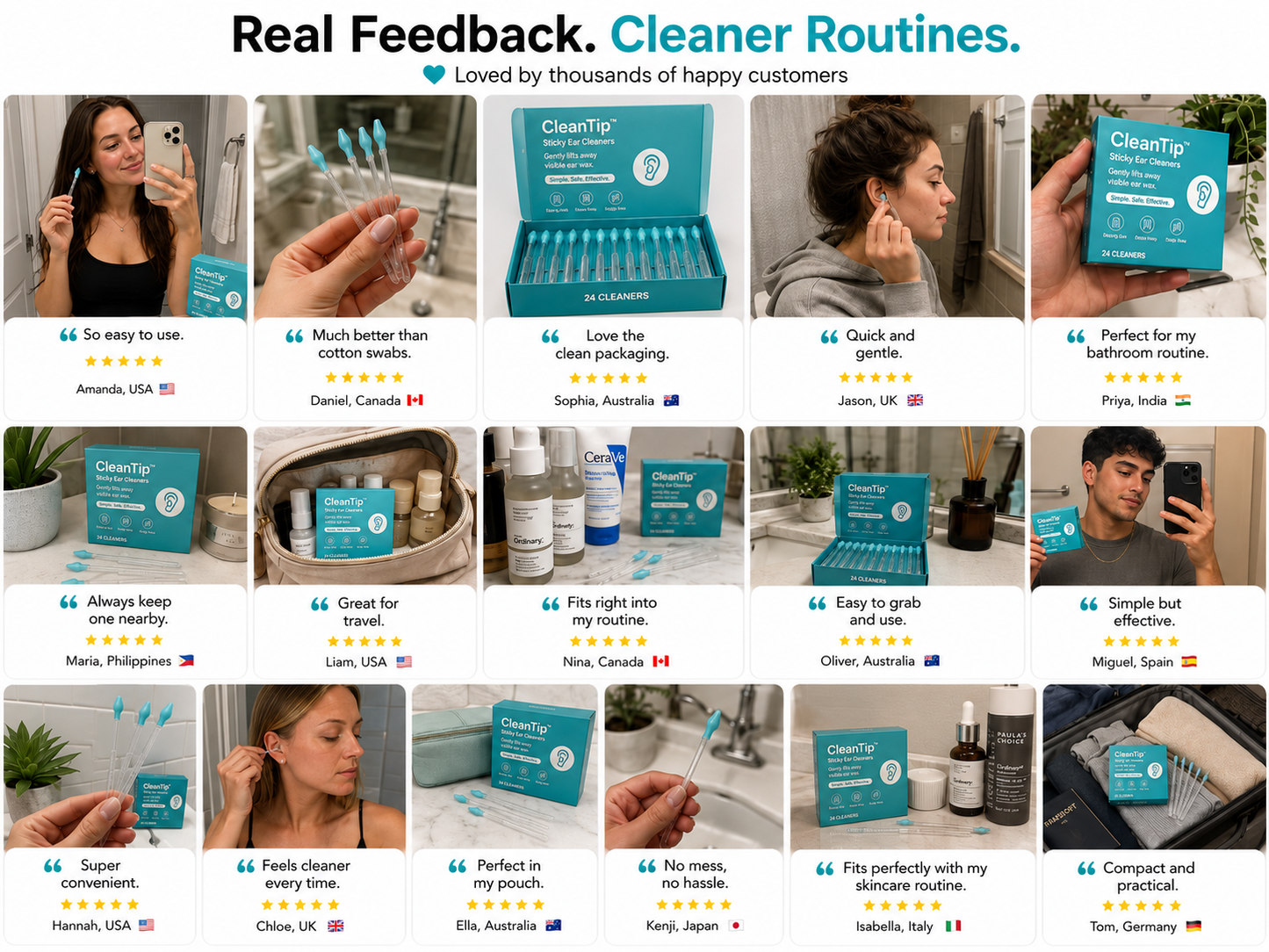 CleanTip™ Sticky Ear Cleaners