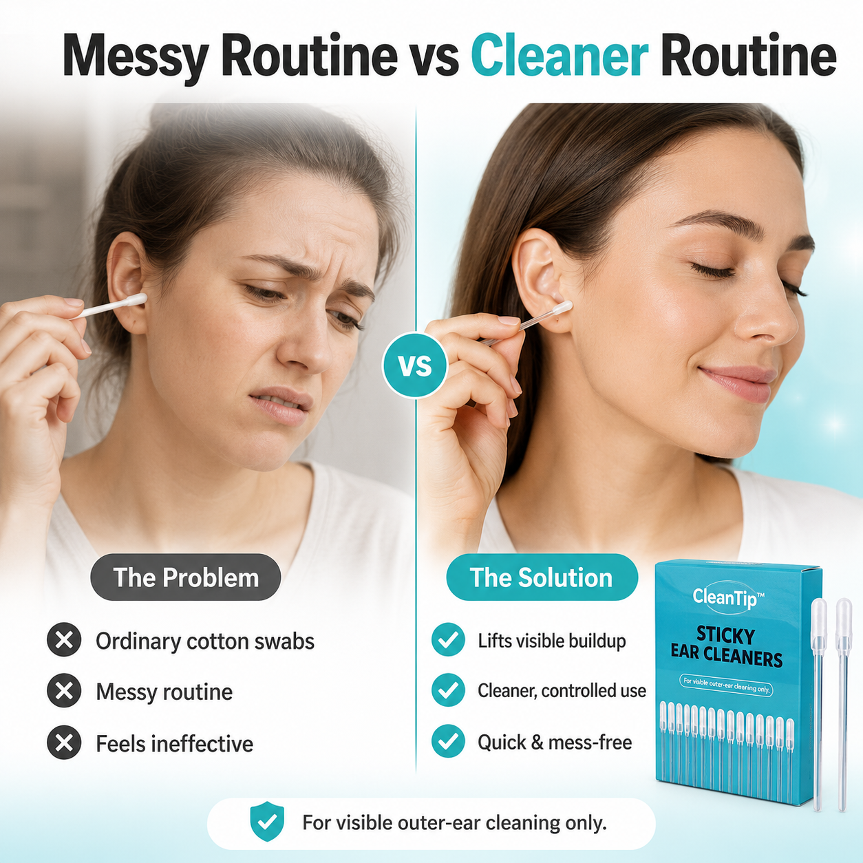 CleanTip™ Sticky Ear Cleaners