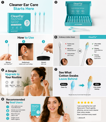 CleanTip™ Sticky Ear Cleaners