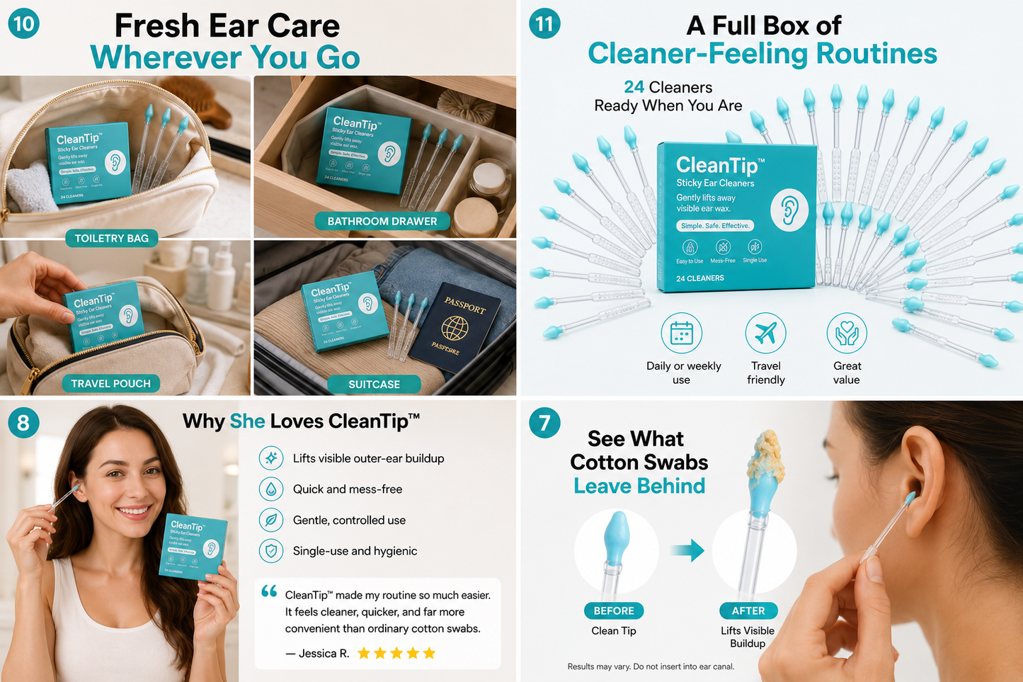 CleanTip™ Sticky Ear Cleaners