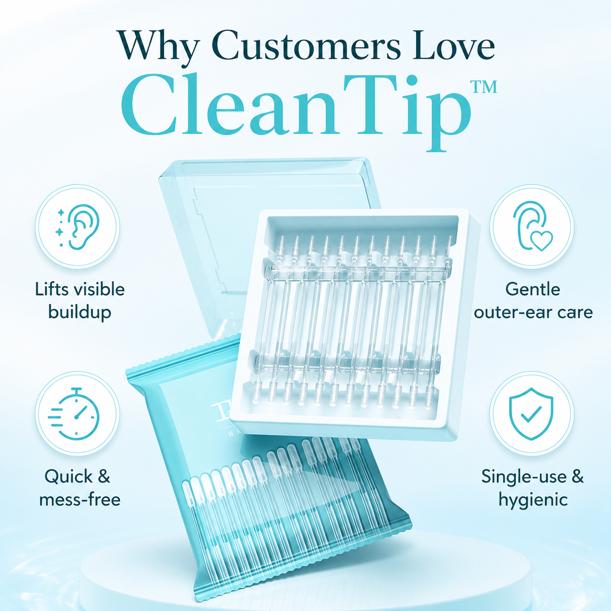 CleanTip™ Sticky Ear Cleaners