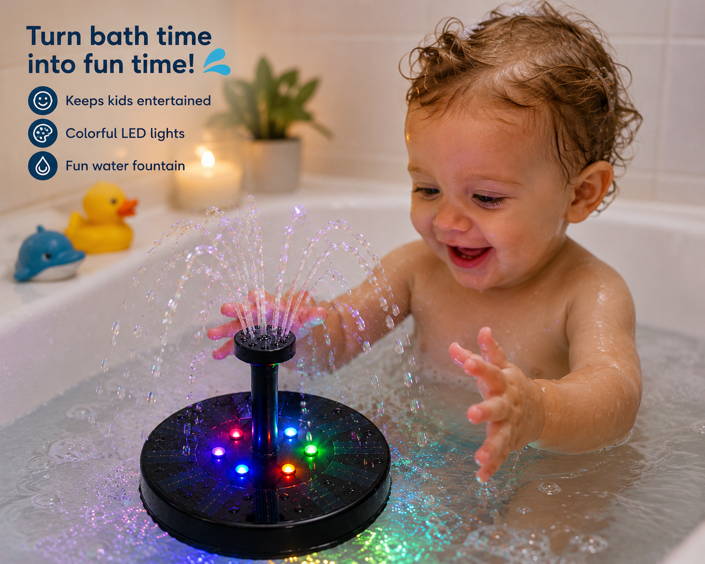 SplashBeam™ LED Fountain-Make Every Splash Feel Magical